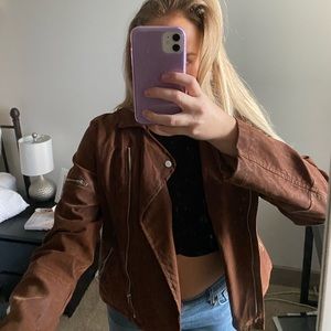 Brown suede jacket